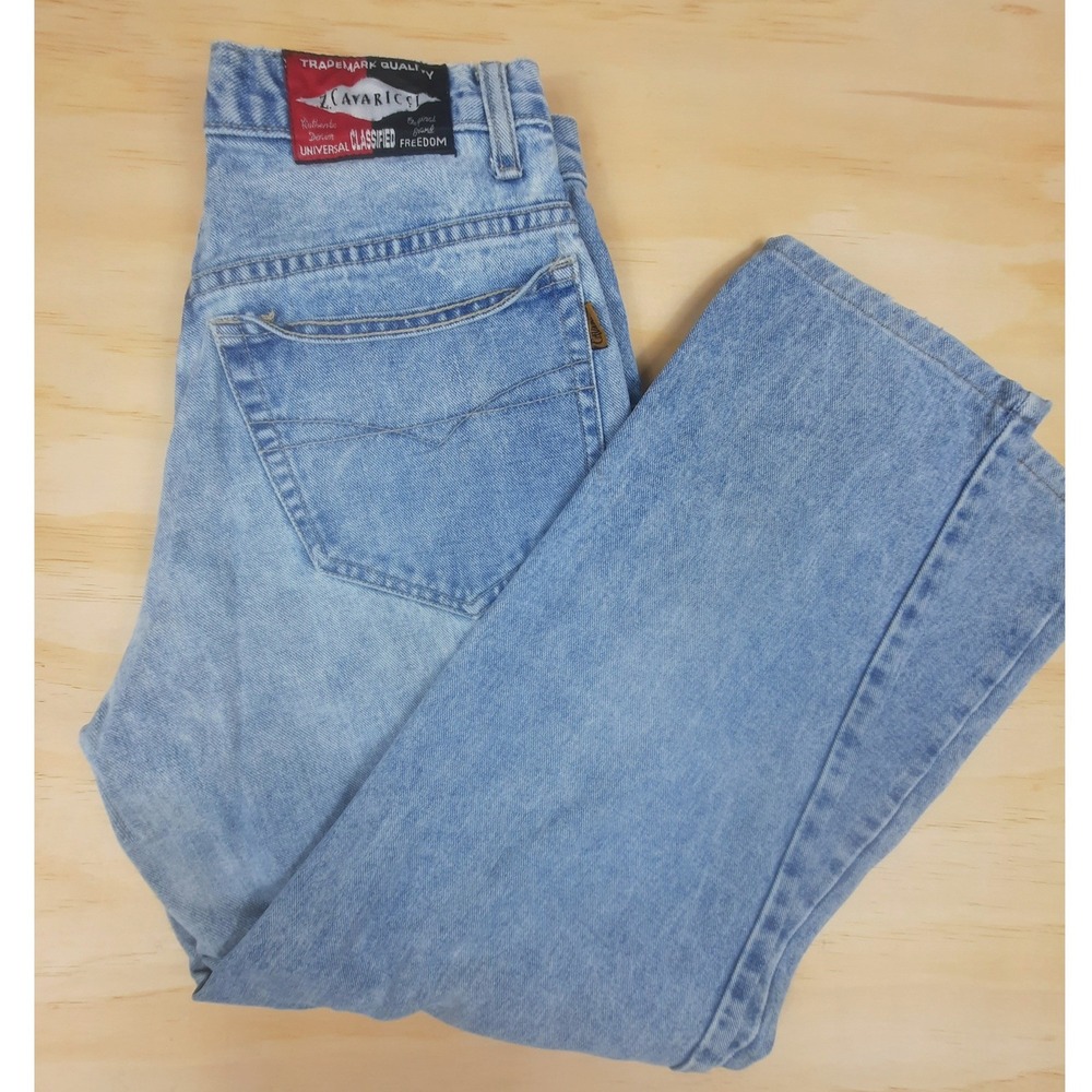 Z. Cavaricci Vintage High‎ Waisted Straight Leg Jeans Light Wash Blue Size 30